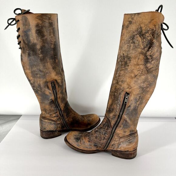 BED STU Manchester Cobbler Series Boots US 7 Leather Riding Tall Boot Distressed - Picture 8 of 14